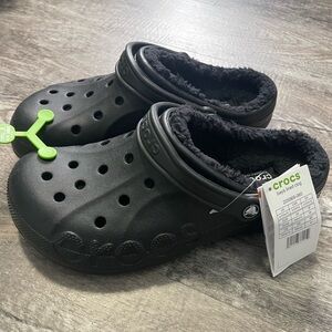 Crocs Baya Lined Black Clogs